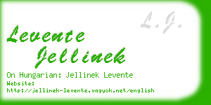 levente jellinek business card